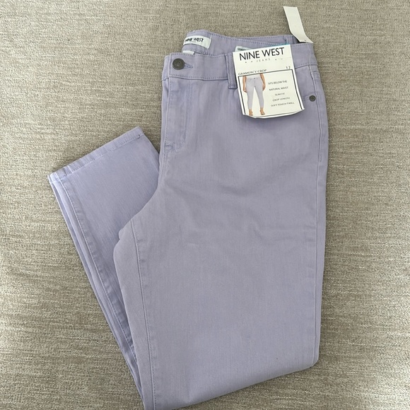 Nine West Gramercy Cropped “Sweet Lavender” Twill Pants. Size 12. NWT. - Picture 2 of 10